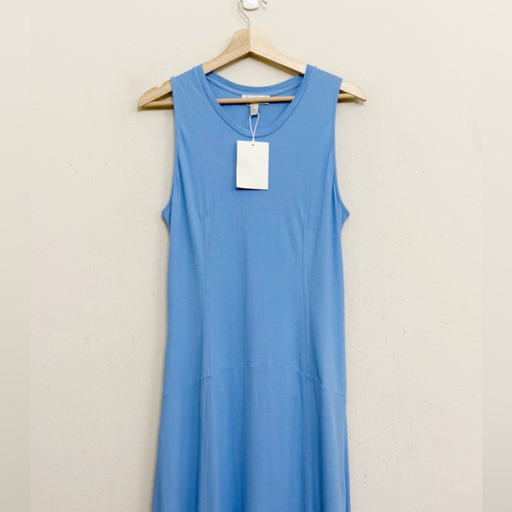 NWT COS Cotton- Jersey Sleeveless Maxi Dress in Blue Size M - Picture 10 of 17
